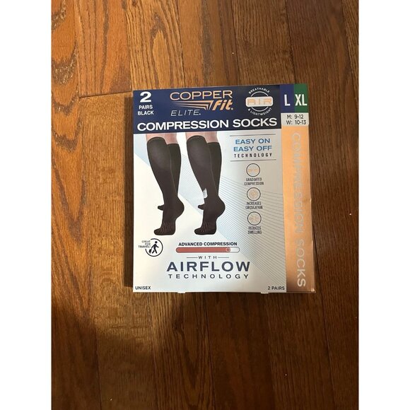 Copper Fit Elite Compression Socks - 2 pack L/XL - Picture 1 of 2